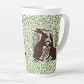 アールヌーボー・ウサギ・ド・モーガン・モリス・ペア カフェラテマグ (右アングル)