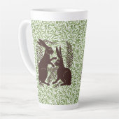 アールヌーボー・ウサギ・ド・モーガン・モリス・ペア カフェラテマグ (左アングル)