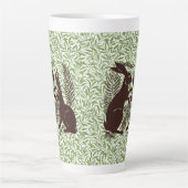 アールヌーボー・ウサギ・ド・モーガン・モリス・ペア カフェラテマグ (正面)