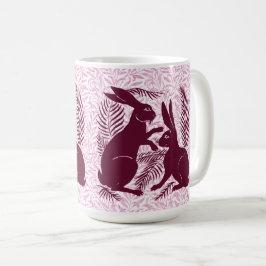 アールヌーボー・ウサギ・ド・モーガン・モリス・ペア コーヒーマグカップ