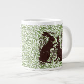 アールヌーボー・ウサギ・ド・モーガン・モリス・ペア ジャンボコーヒーマグカップ (正面右)