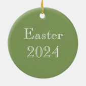 アールヌーボー・ウサギ・ド・モーガン・モリス・ペア セラミックオーナメント (裏面)