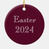 アールヌーボー・ウサギ・ド・モーガン・モリス・ペア セラミックオーナメント (裏面)