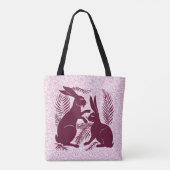 アールヌーボー・ウサギ・ド・モーガン・モリス・ペア トートバッグ (裏面)