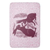 アールヌーボー・ウサギ・ド・モーガン・モリス・ペア バスマット (正面縦)