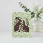 アールヌーボー・ウサギ・ド・モーガン・モリス・ペア ポストカード (スタンド正面)