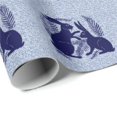 アールヌーボー・ウサギ・ド・モーガン・モリス・ペア ラッピングペーパー (ロールコーナー)