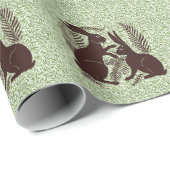 アールヌーボー・ウサギ・ド・モーガン・モリス・ペア ラッピングペーパー (ロールコーナー)