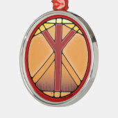 アールヌーボー・エルハズ・ルーン・オブ・プロテクション メタルオーナメント (左)