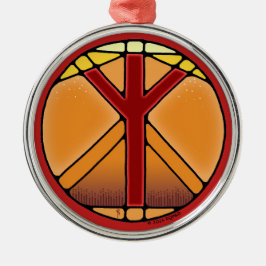 アールヌーボー・エルハズ・ルーン・オブ・プロテクション メタルオーナメント