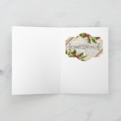 アールヌーボー・エンジェルがクリスマスツリーを持って来る シーズンカード (内部)