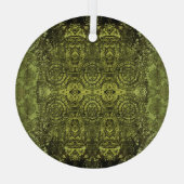 アールヌーボー:カラフルヴィンテージオーナメント。 ガラスオーナメント (裏面)