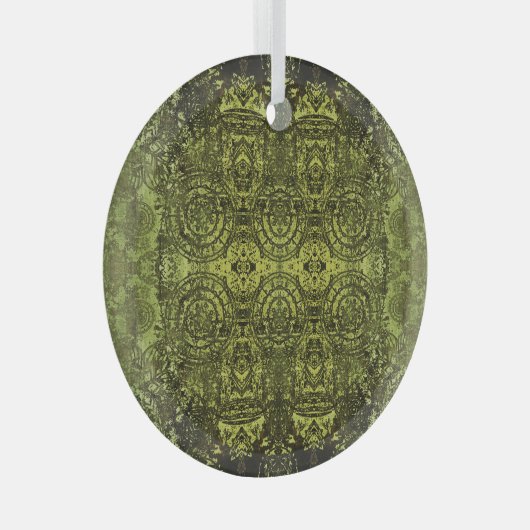 アールヌーボー:カラフルヴィンテージオーナメント。 ガラスオーナメント (正面右)