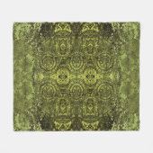 アールヌーボー:カラフルヴィンテージオーナメント。 フリースブランケット (正面(横))