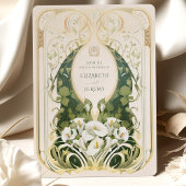 アールヌーボー・カラ・リリー結婚ズ 招待状