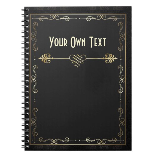 アールヌーボー・ギルドオンブラックノート ノートブック (正面)