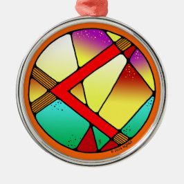 アールヌーボー・ケナズ・ルーン・オブ・クリエイティビティ メタルオーナメント