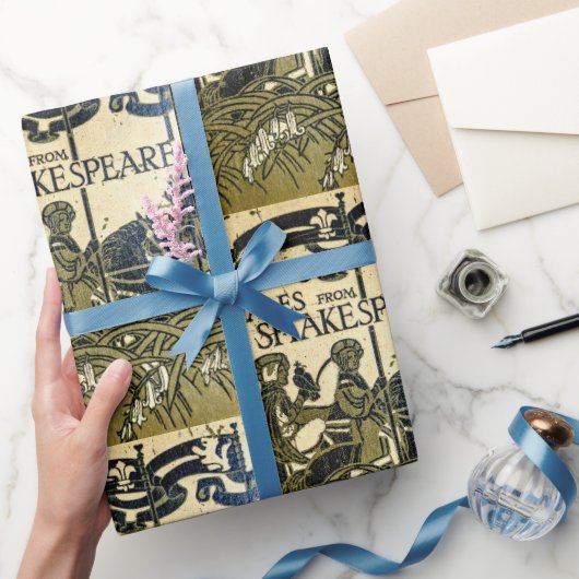 アールヌーボー・シェイクスピアの本の表紙 ラッピングペーパー (ギフト)
