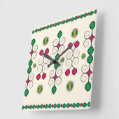 アールヌーボー スクエア壁時計 (傾斜)