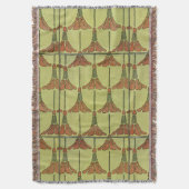 アールヌーボー-スタイルの花1916年 スローブランケット (正面縦)