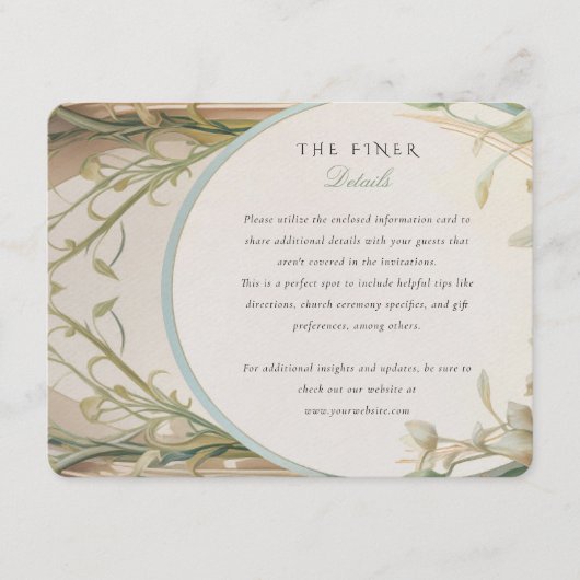 アールヌーボー・スプレンダー結婚:の情報 エンクロージャーカード (正面)