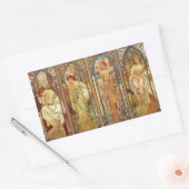 アールヌーボー・タイムズ・オブ・デイ 長方形シール (封筒)