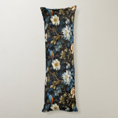 アールヌーボー、ダマスクのパターオーガニックン、曲線 ボディピロー (裏面 (縦))