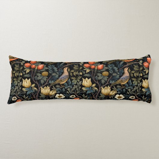 アールヌーボー、ダマスクのパターオーガニックン、曲線 ボディピロー (正面)