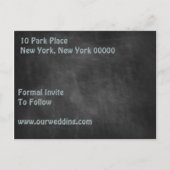 アールヌーボー・チョーク・ボード・セーブ・ザ・デイト 案内ポストカード (裏面)