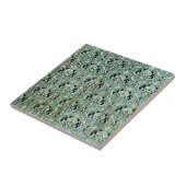 アールヌーボー,ティール（緑がかった色）,金ゴールド，パターン，ベルエポック，シック，e タイル (側面)