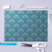 アールヌーボー,ティール(緑がかった色),金属,アートデコ,ファンパターン,ch 薄葉紙 (クラフト)