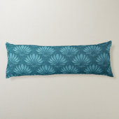 アールヌーボー,ティール(緑がかった色),金属,アートデコ,扇模様,ch ボディピロー (裏面)