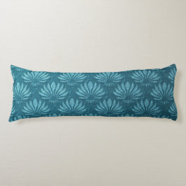 アールヌーボー,ティール（緑がかった色），金属，アートデコ，扇模様，ch ボディピロー