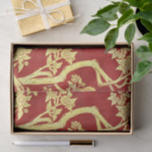 アールヌーボー，デコ，アジア，金ゴールド，赤，ヴィンテージ，素朴，flo 薄葉紙 (ギフト)