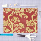 アールヌーボー，デコ，アジア，金ゴールド，赤，ヴィンテージ，素朴，flo 薄葉紙 (クラフト)