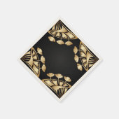 アールヌーボー,デコ,金ゴールド,黒,シック,エレガント,ヴィンテージ,p スタンダードカクテルナプキン (角)