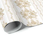 アールヌーボー，トワール，フローラ，パターン，ベージュ，シック，エレガン ラッピングペーパー (ロールコーナー)