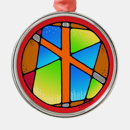 アールヌーボー・ナウディズ・ルーンの克服 メタルオーナメント (正面)