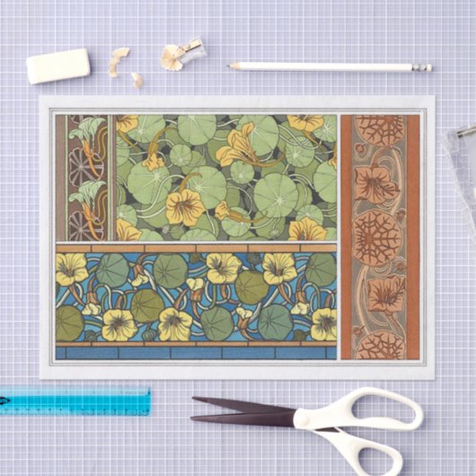 アールヌーボー・ナスタスティームズバイフランスのアーティスト1896 薄葉紙 (クラフト)