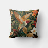 アールヌーボー・ハミングバード飛行中 クッション (裏面)