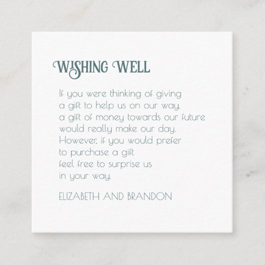 アールヌーボー・ピンク・結婚バタフライの願い事 エンクロージャーカード (正面)