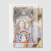 アールヌーボー・ピーコックレディ ベラム紙招待状 (オフセット (カップル))