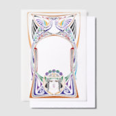 アールヌーボー・ピーコックレディ ベラム紙招待状 (オフセット)