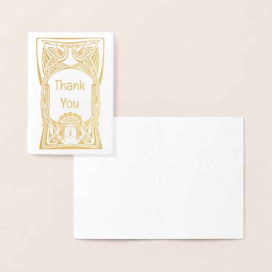 アールヌーボー・ピーコックレディ 箔カード (ディスプレー)