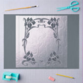 アールヌーボー,フローラフレーム,花のパターン,デコ,ヴィンタ 薄葉紙 (クラフト)