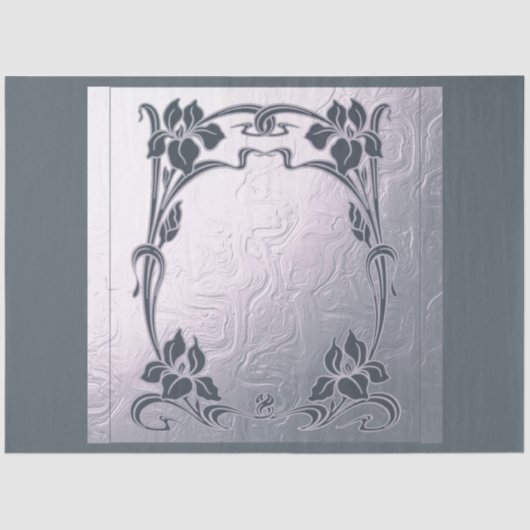 アールヌーボー,フローラフレーム,花のパターン,デコ,ヴィンタ 薄葉紙 (正面)