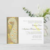 アールヌーボー　ペコック　バード　ウェディング　インビテーション　２ 招待状 (スタンド正面)