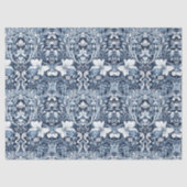 アールヌーボー・モリス海軍の青と白の花 薄葉紙 (正面)