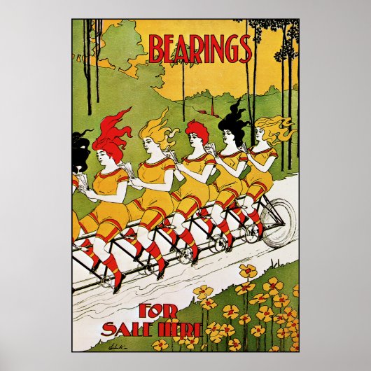 アールヌーボー:ヴィンテージ広告のポスター – ベアリング ポスター (正面)