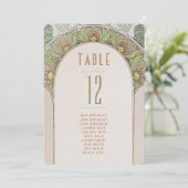 アールヌーボー ヴィンテージ アート ウェディング テーブルナンバー (スタンド正面)